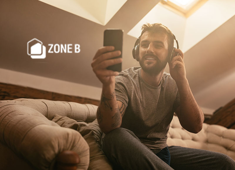 Zone B Output for Wireless Headphones